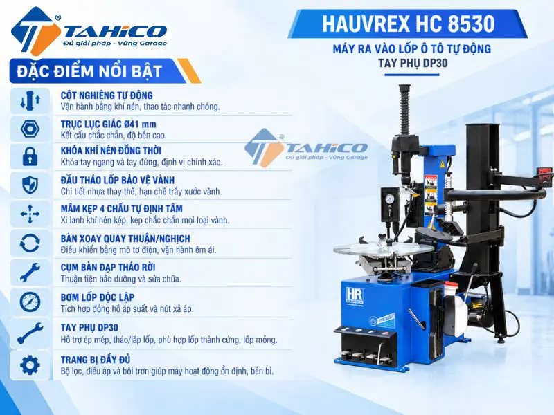 Máy ra vào lốp ô tô tự động Hauvrex HC8530