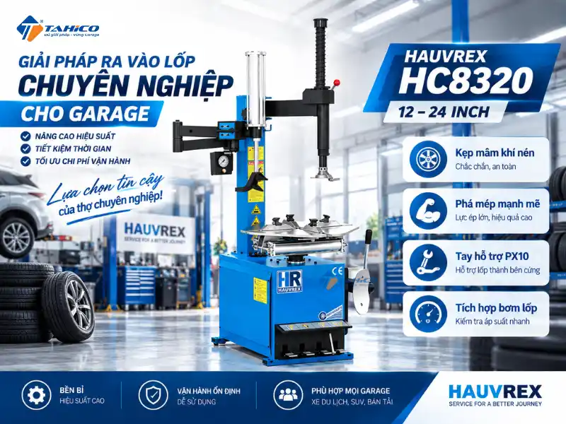 Đặc điểm tính năng máy ra vào lốp Hauvrex HC8320