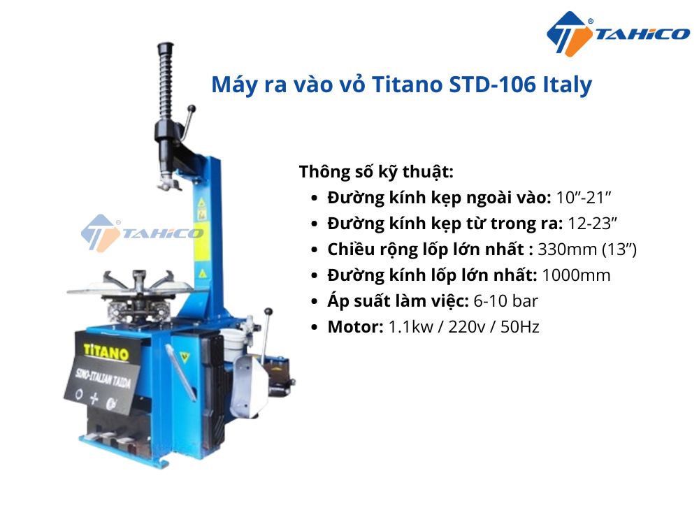 Máy ra vào vỏ Titano STD-106 và STD-106B Italy