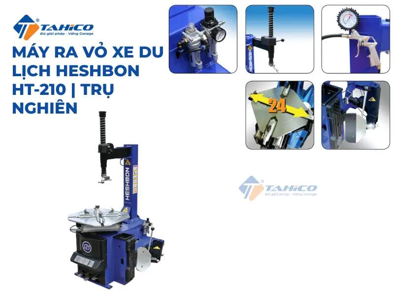 Máy ra vỏ xe du lịch Heshbon HT-210 | Trụ nghiên