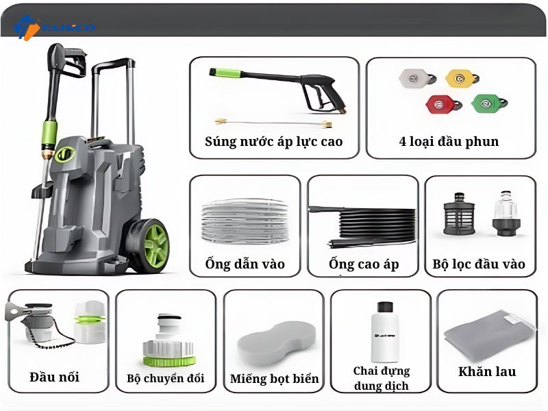 Máy rửa xe cao áp 3100W Lutian HERCULES-H8 PRO