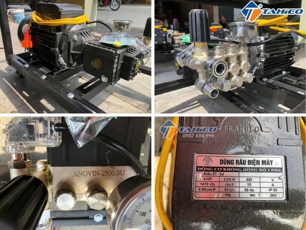 Máy rửa xe cao áp ANOVIN Dũng Râu 3kw