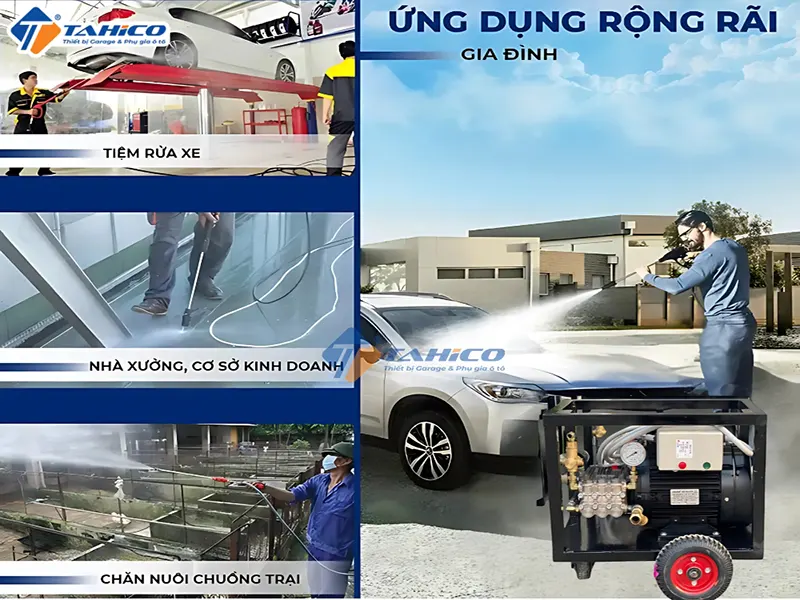 Máy rửa xe cao áp 15hp của Ý | Made In Italy