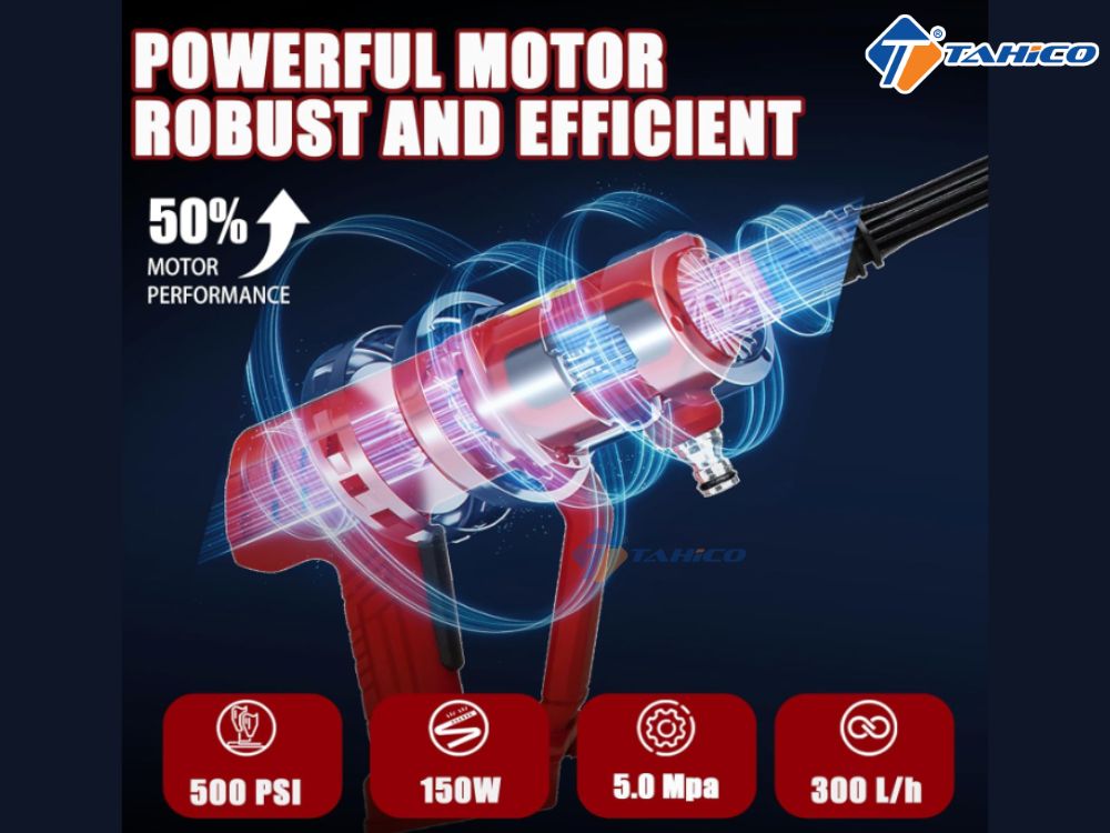 Máy rửa xe Kumisai 150W pin 18V