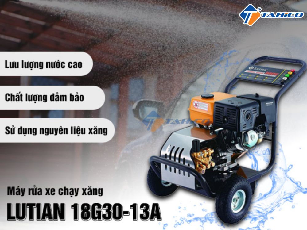 Đặc điểm máy rửa xe máy chạy xăng Lutian 3600psi (7.5kW/10hp)