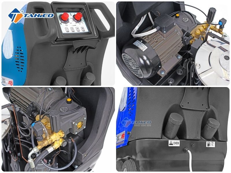 Máy rửa xe nước nóng 7.5hp AR 7870 Italy/Ý được trang bị bảo vệ nhiệt