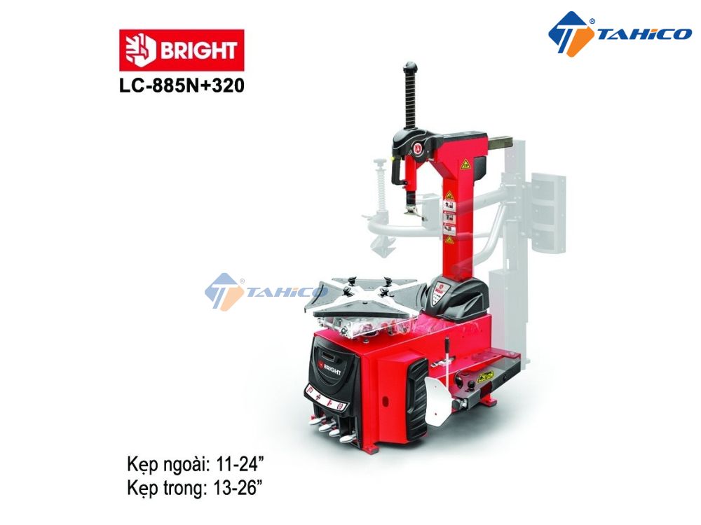 Máy ra vào lốp Bright LC-885N và LC-885N+320 Italy | Cần gật gù