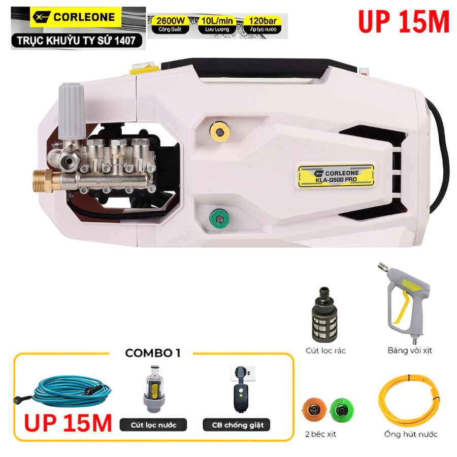 Máy Rửa Xe Áp Lực Cao Corleone G500 PRO – Tahico phân phối chính hãng