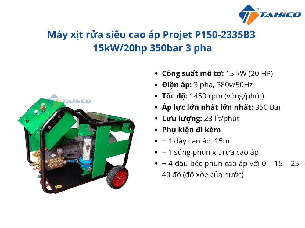 Máy xịt rửa siêu cao áp Projet P150-2335B3