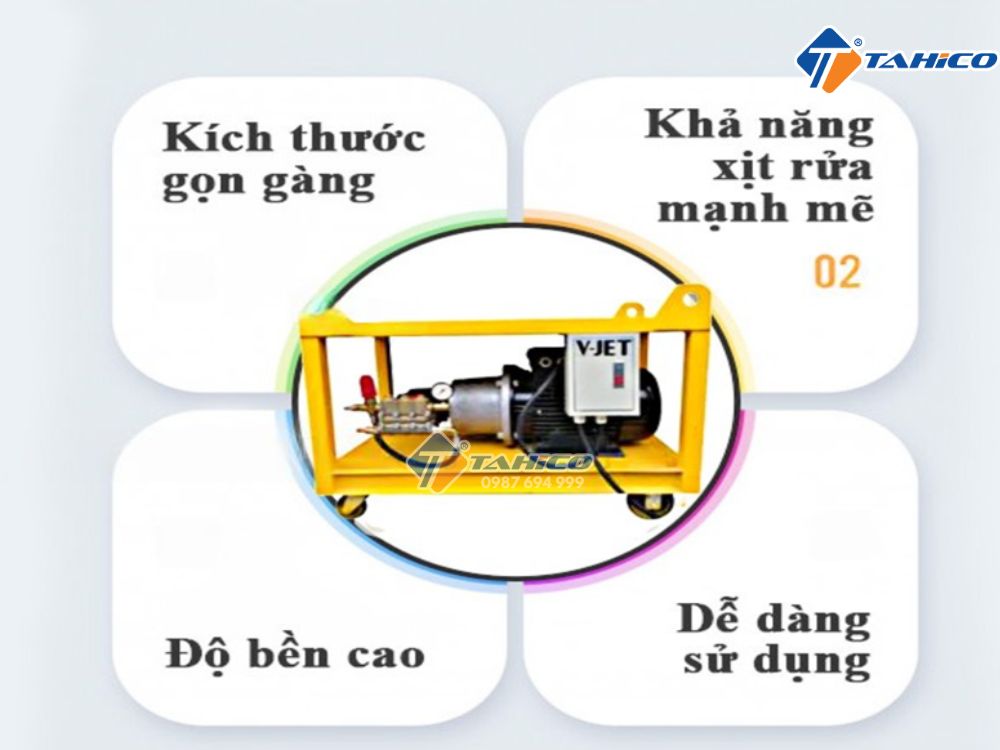 Máy xịt rửa xe cao áp V-JET 15kW/20hp
