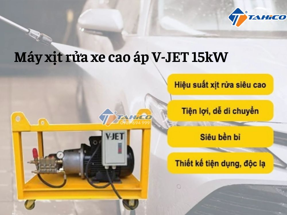 Máy xịt rửa xe cao áp V-JET 15kW/20hp
