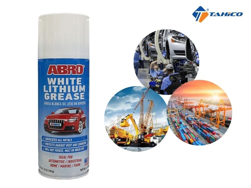 Mỡ bò bôi trơn Abro White Lithium Grease 284g