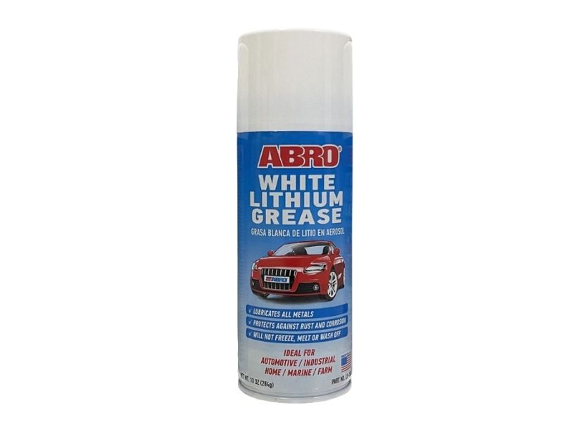 Chai xịt mỡ bò bôi trơn Abro White Lithium Grease 284g
