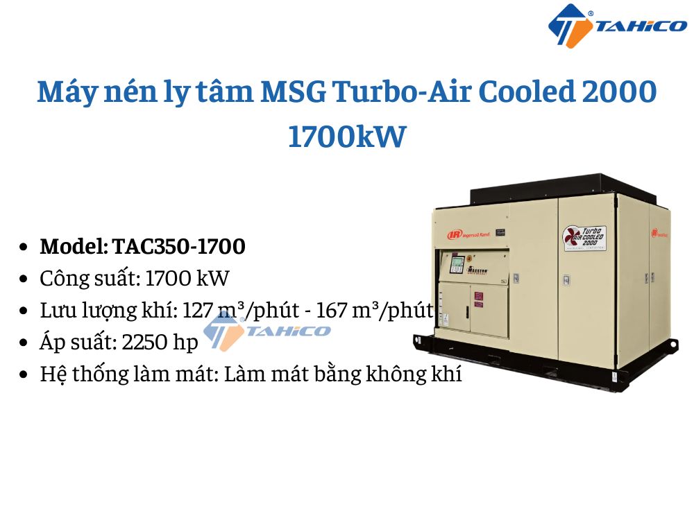 Máy nén ly tâm MSG Turbo-Air Cooled 2000 93-1700kW
