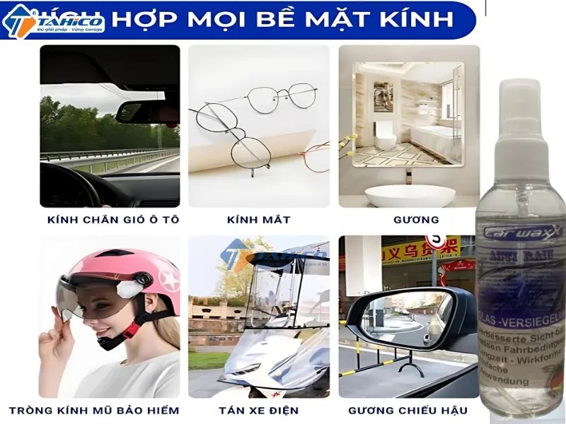Nano kính chống bám nước mưa CarwaxX 100ml