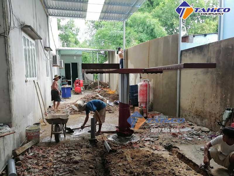 nhân công đào hố móng và vật tư làm hố móng