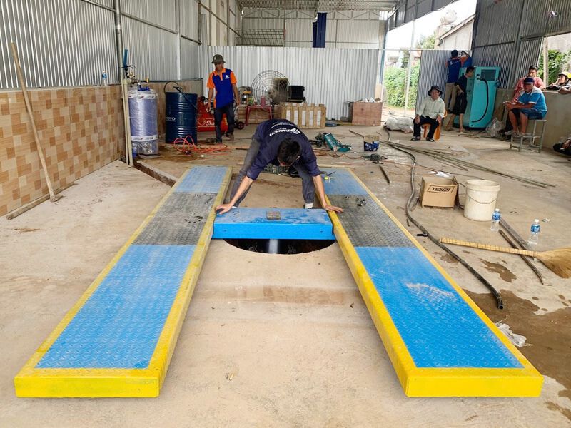 Nhân công làm mặt nền cầu 1 trụ chữ H âm nền