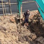 Nhân công và vật tư ép cọc đáy hố móng cầu 1 trụ