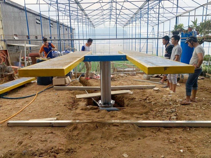 Nhân công và vật tư làm mặt nền cầu 1 trụ chữ H âm nền