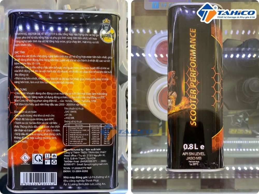 Nhớt động cơ Sprayking Scooter 10W30 4T 1 lít