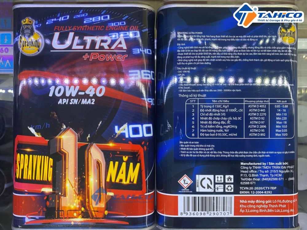 Nhớt động cơ Sprayking Ultra 10W40