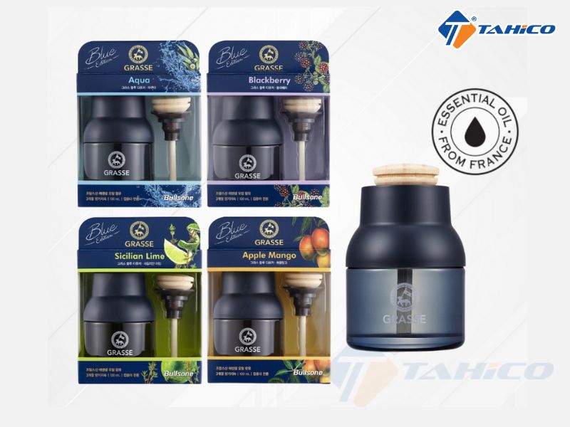 Nước hoa ô tô Hàn Quốc Grasse Blue (Aqua, Blackberry, Apple Mango, Sicilian Lime)