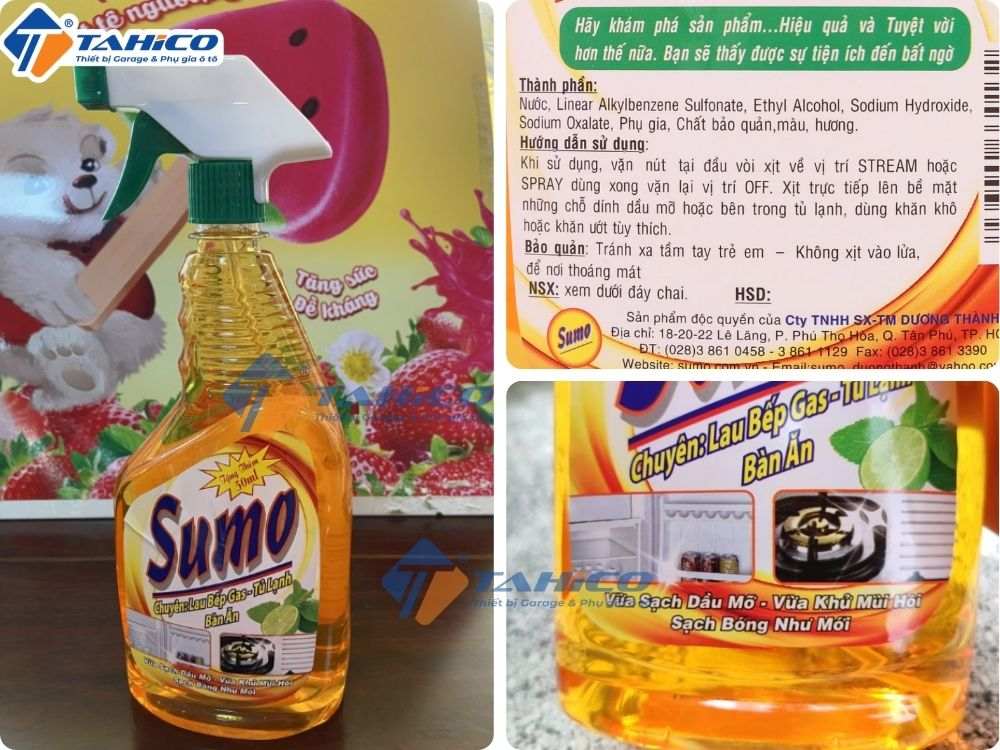 Nước lau bếp gas và tủ lạnh Sumo 800ml