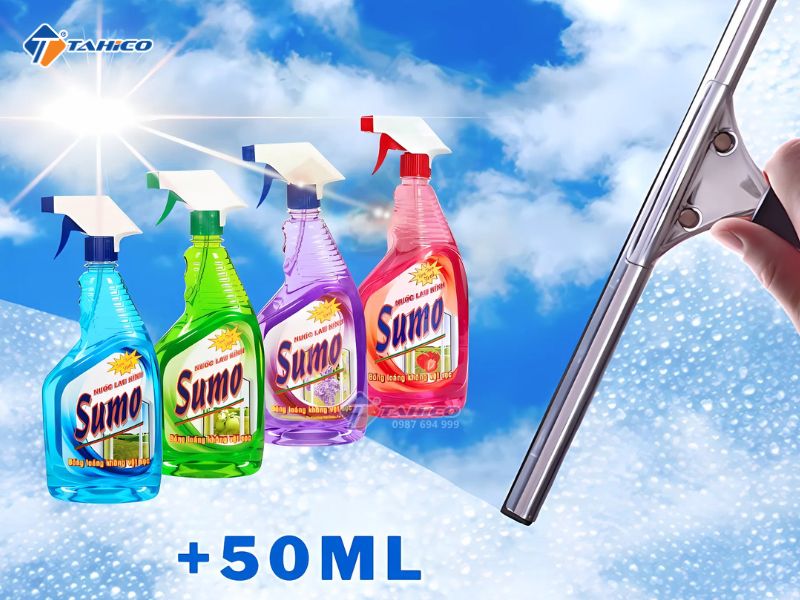 Nước lau kính Sumo 800ml giảm thiểu hiện tượng mờ