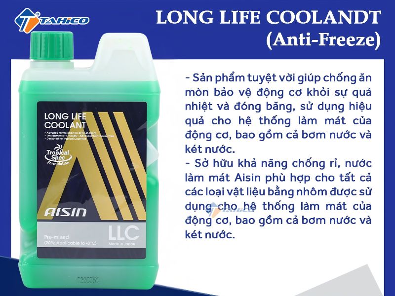 Nước mát xanh Aisin Long Life Coolant Green