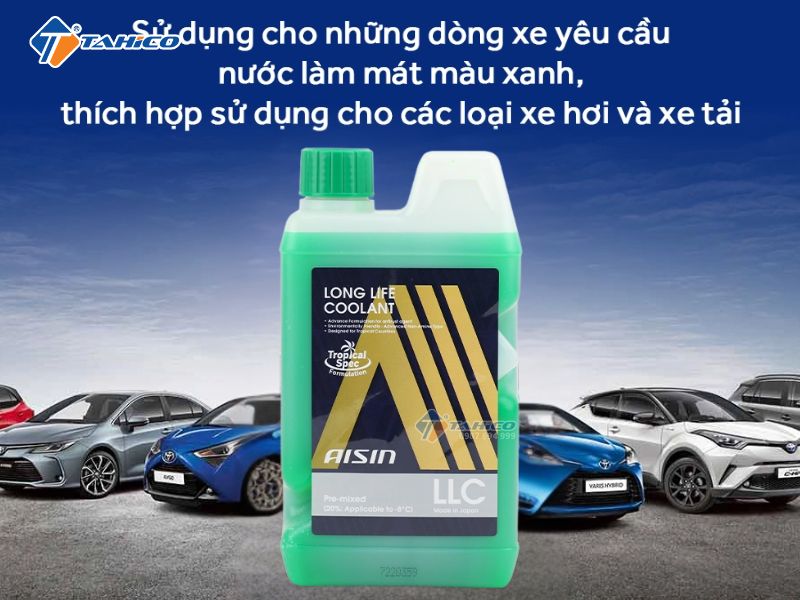 Nước mát xanh Aisin Long Life Coolant Green