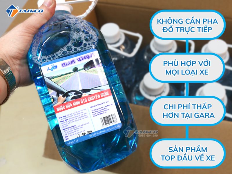 Nước rửa kính ô tô chuyên dụng BLUE WHALE
