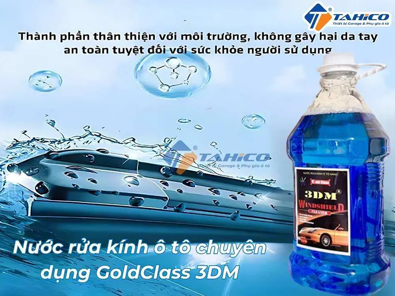 Nước rửa kính ô tô chuyên dụng GoldClass 3DM can 2,5 lít