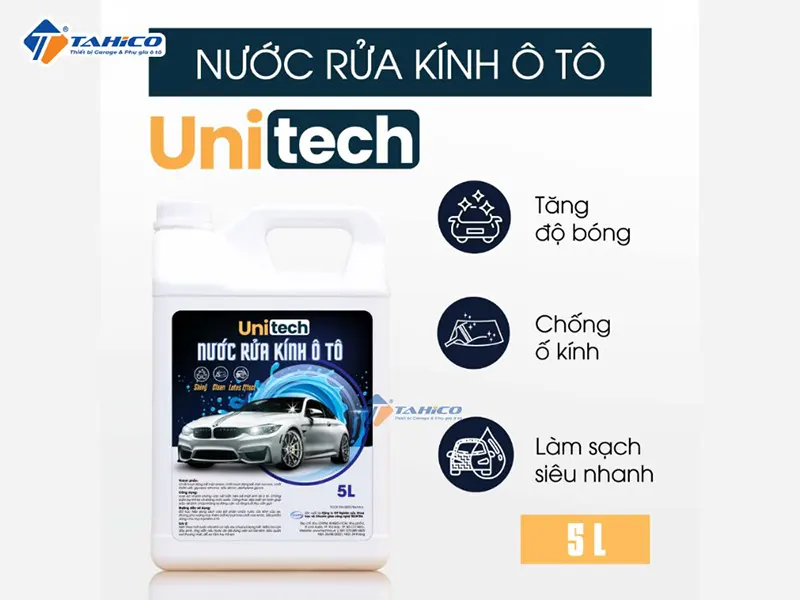 Nước rửa kính ô tô Unitech 5 lít