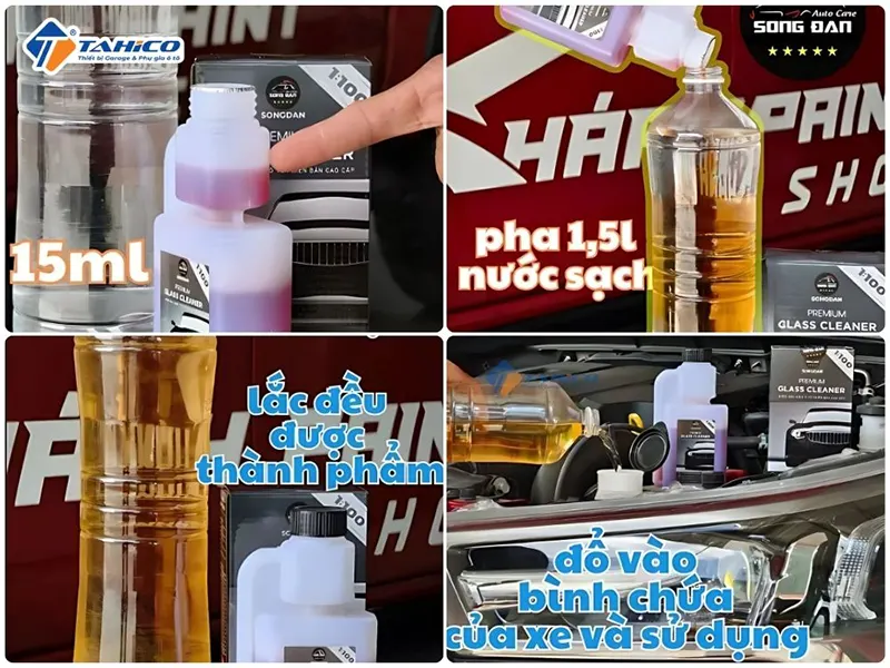 Nước rửa kính Songdan Ultra Shine Glass Cleaner Premium 250ml