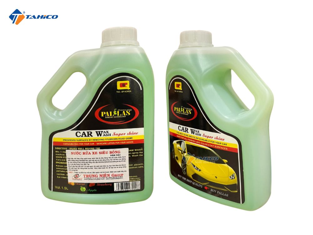 Nước rửa xe siêu bóng Pallas | Hương Táo, Cam, Dâu 1,5 lít