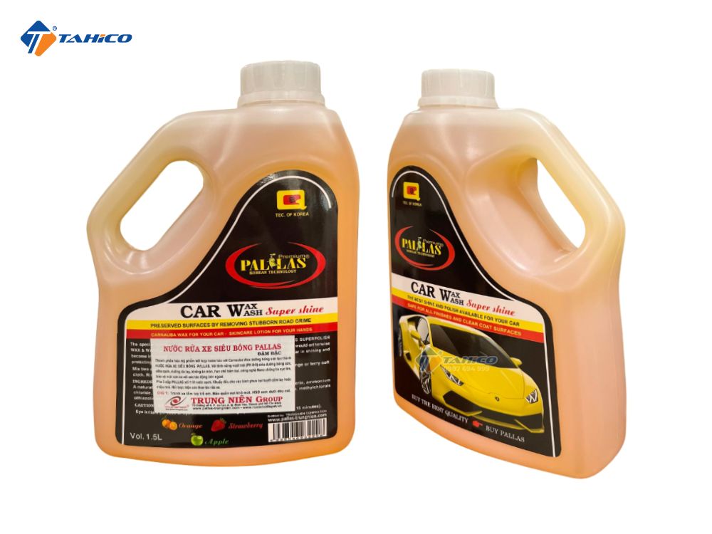 Nước rửa xe siêu bóng Pallas | Hương Táo, Cam, Dâu 1,5 lít