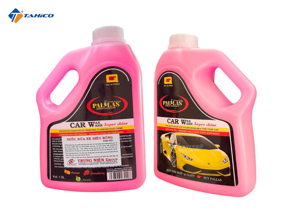Nước rửa xe siêu bóng Pallas | Hương Táo, Cam, Dâu 1,5 lít