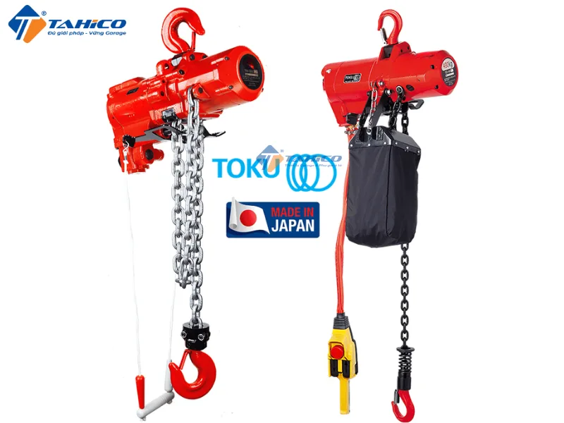 Hình ảnh sản phẩm Palang hơi Toku TMH-6000C2, TMH-6000P2E dùng khí nén 6 tấn