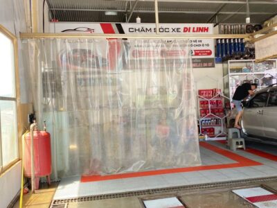Rèm nhựa pvc kéo xếp