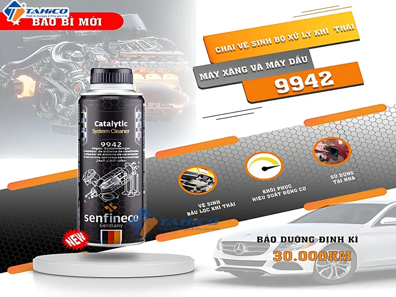 Làm Sạch Hệ Thống động Cơ Senfineco Catalytic System Cleaner 9942 300ml