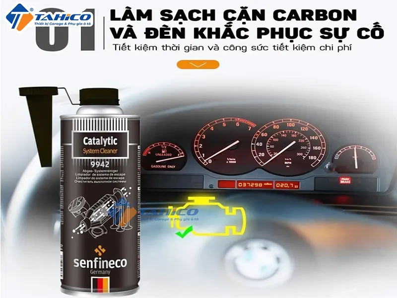 Làm Sạch Hệ Thống động Cơ Senfineco Catalytic System Cleaner 9942 300ml