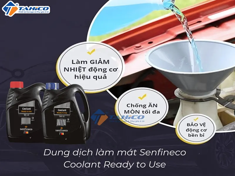 Dung dịch làm mát Senfineco Coolant Ready to Use 5 lít | Màu xanh, màu đỏ