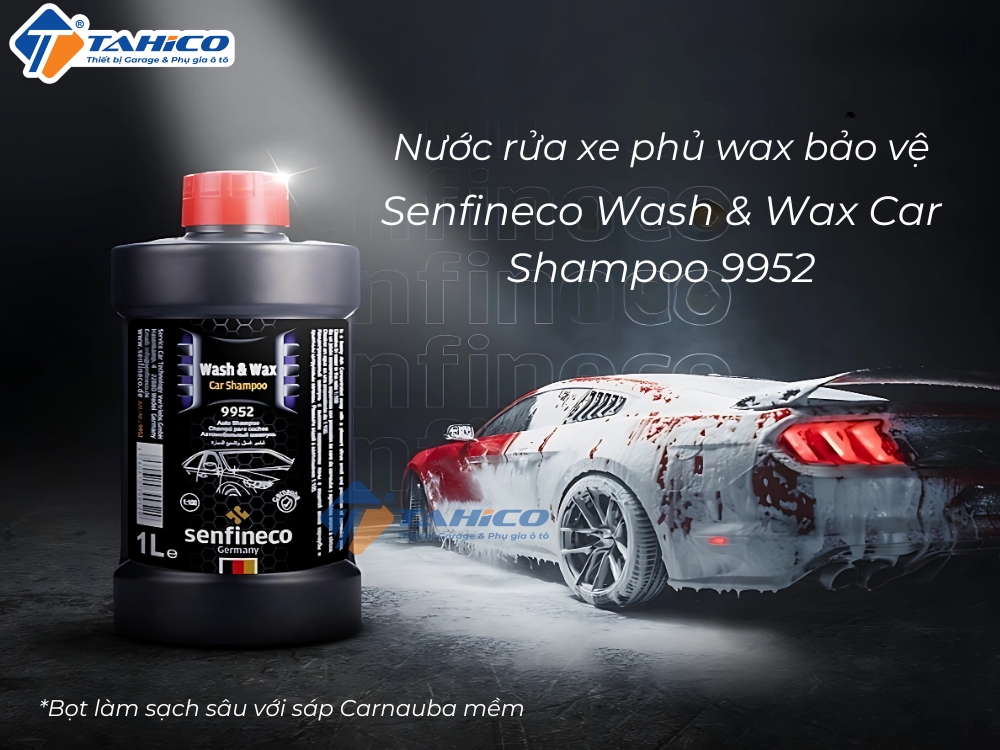 Nước rửa xe phủ wax Senfineco Wash and Wax Shampoo 9952