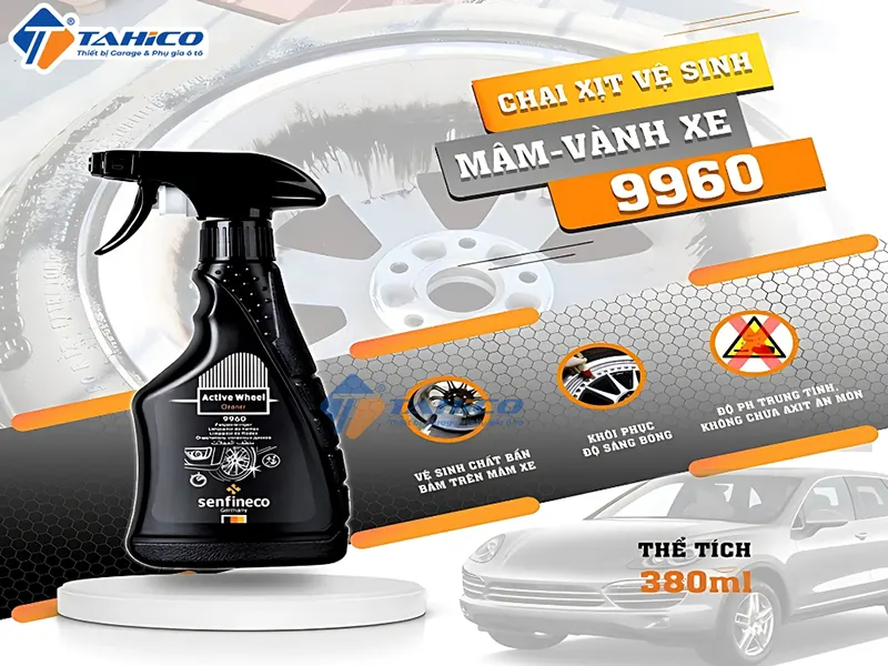 Tẩy rửa thắng và mâm Senfineco Wheel Cleaner Acid-Free 9960 350ml