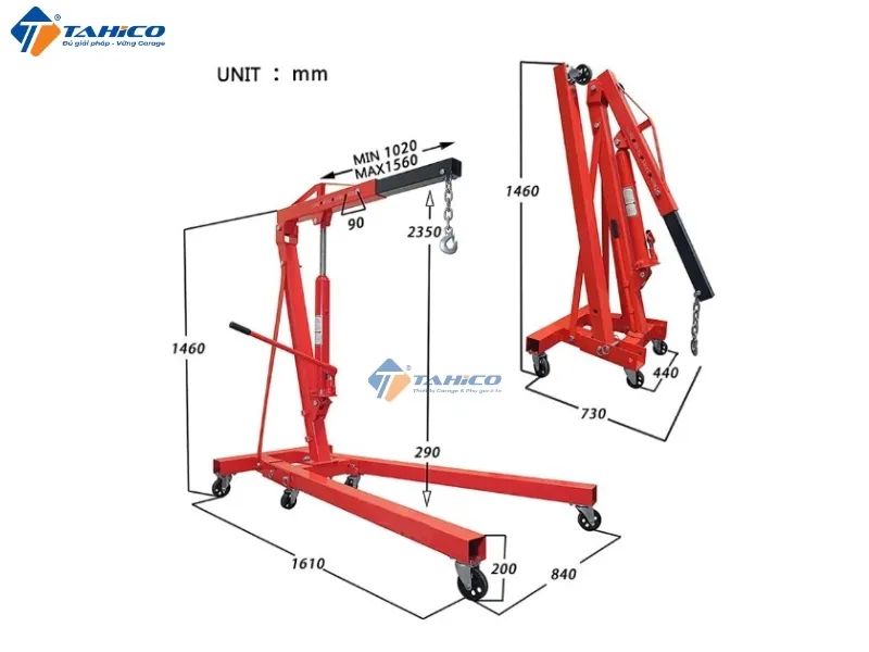 Cẩu móc động cơ Shark ER-2EC, E9320 2 tấn