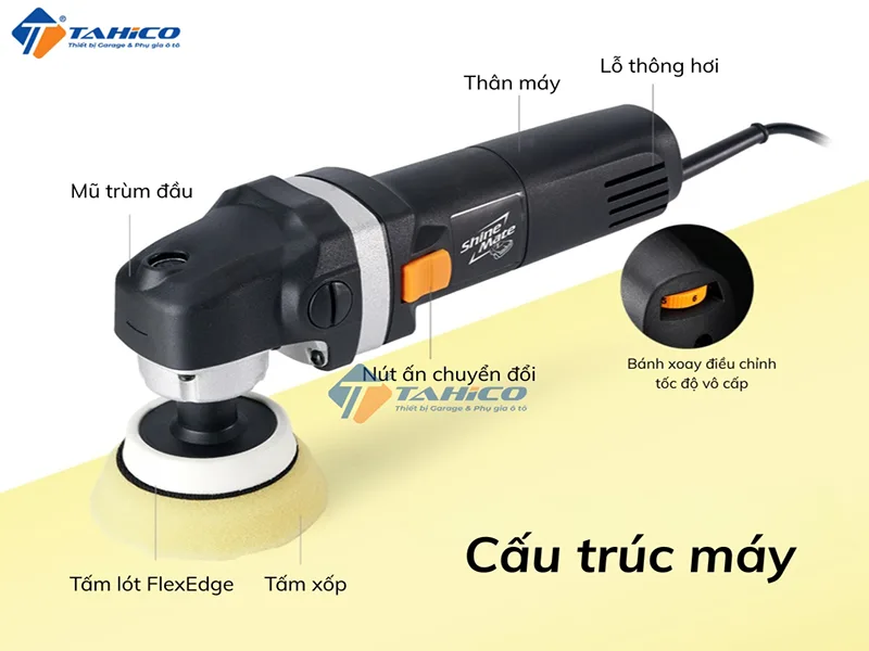 Máy đánh bóng đồng tâm nhỏ Shinemate EP803K