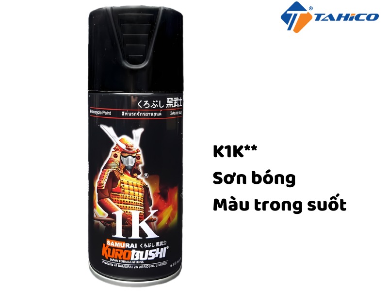 Ưu điểm sơn xịt phủ keo bóng trong suốt Samurai K1K