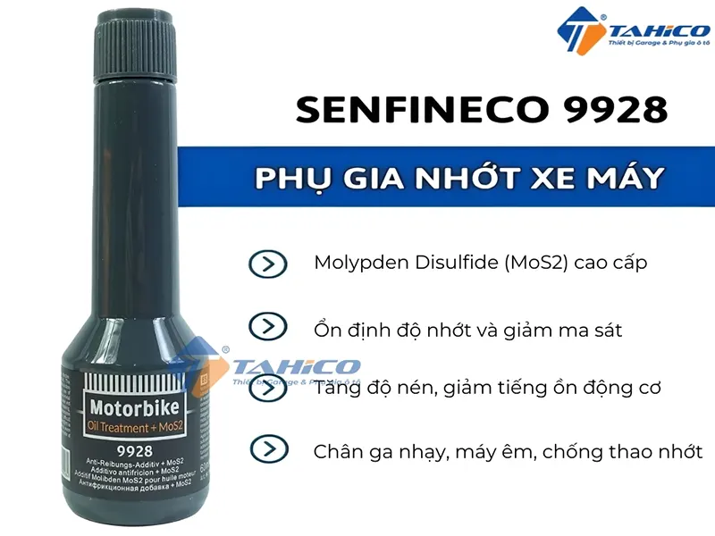 Phụ Gia Nhớt Xe Máy Mos2 Senfineco Molibden Mos2 9928 60ml