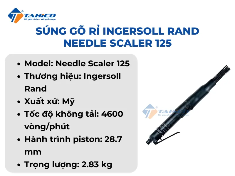 Súng gõ rỉ Ingersoll Rand Needle Scaler 125