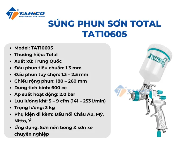 Súng phun sơn Total TAT10601, TAT10605